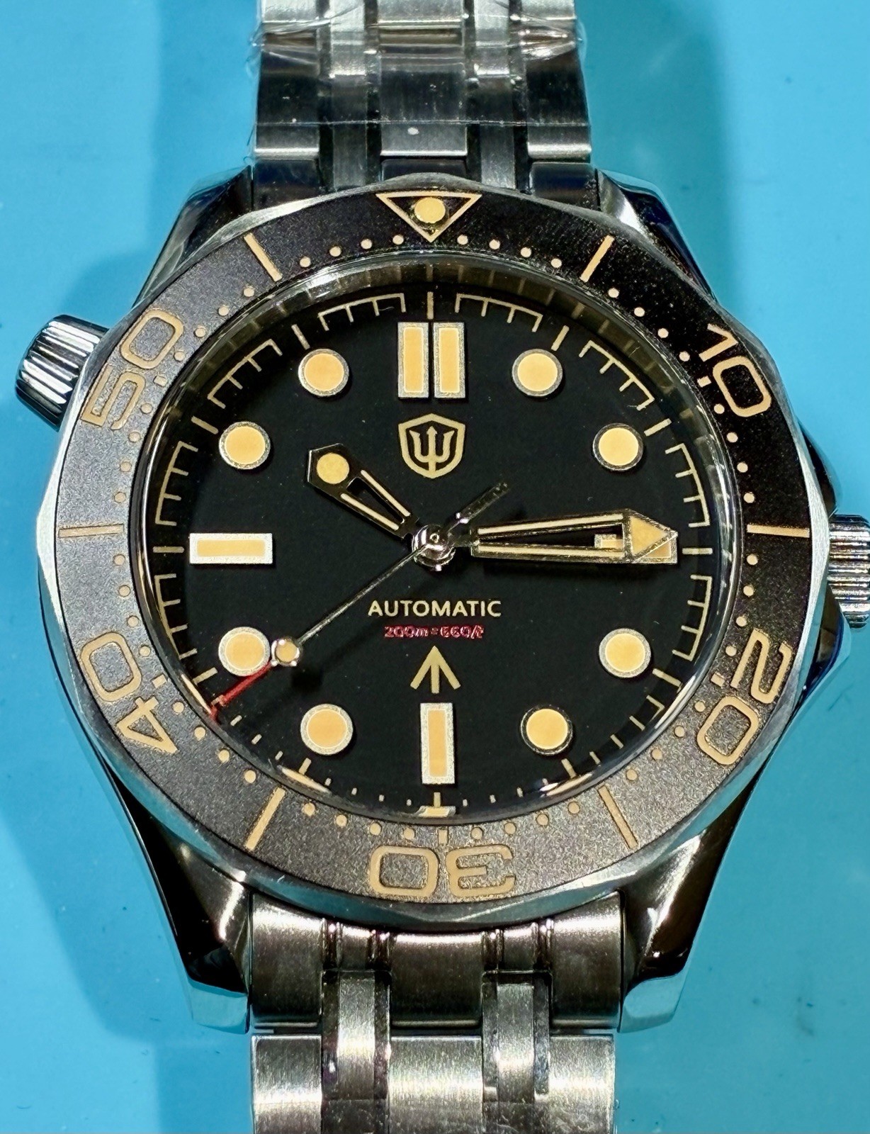 WATCHDIVES 007 39MM DIVE WATCH NO TIME TO DIE AUTO STAINLESS SAPPHIRE PATINA NEW