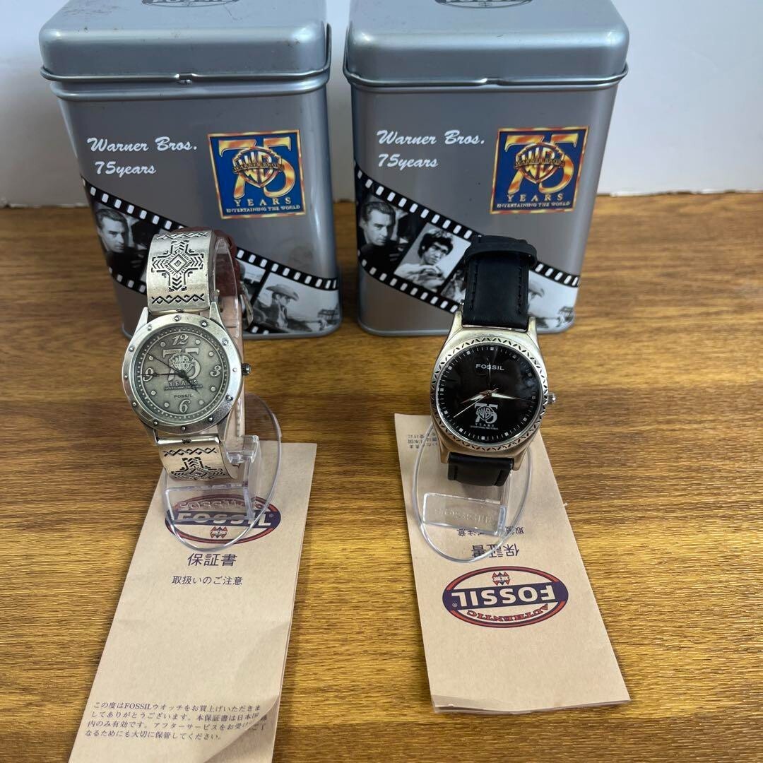 Fossil x Warner Bros. 75 Years Watch Set Of 2 Unused From Japan