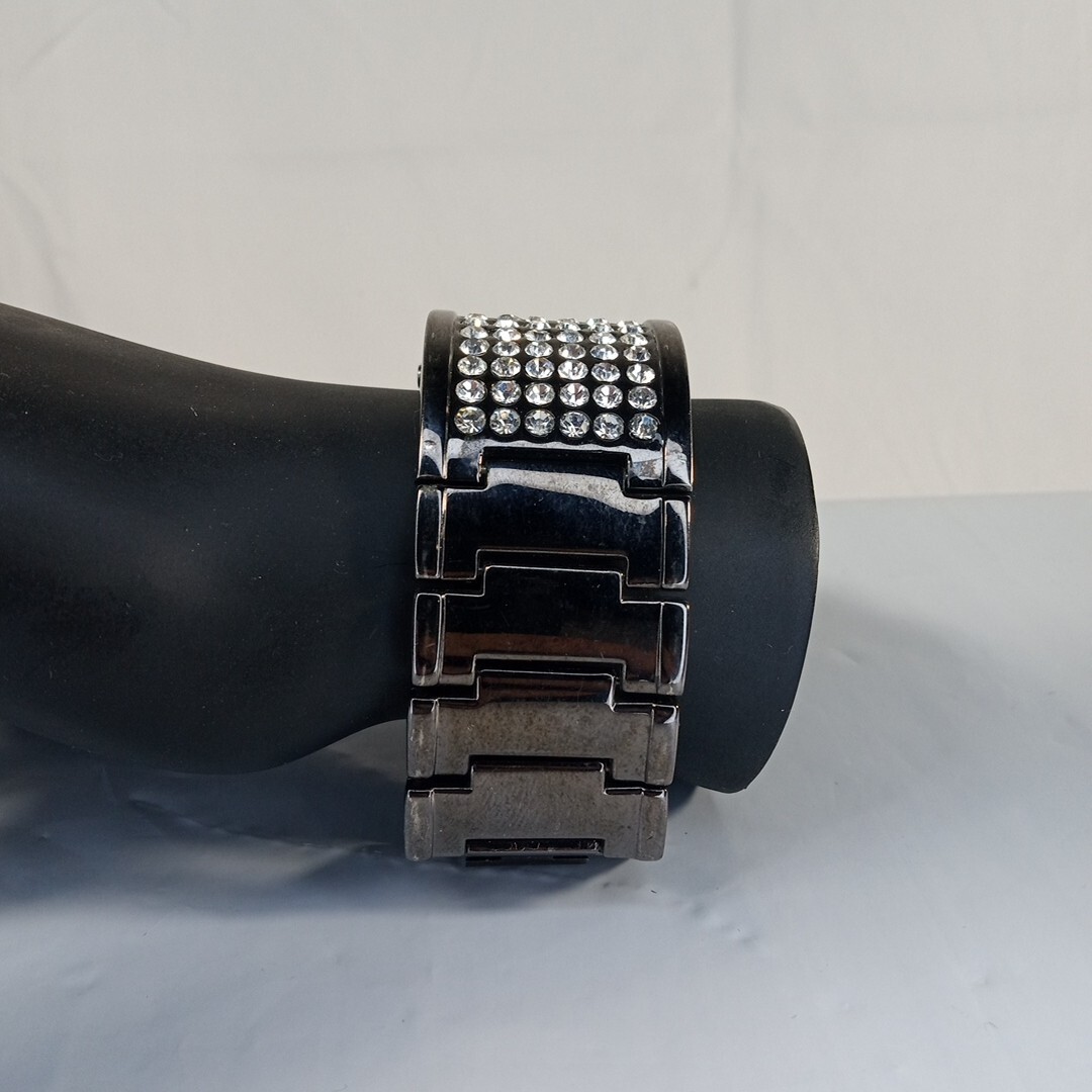 Style & Co Analog Wristwatch with Buckle Band, Quartz Movement, 104 Crystals