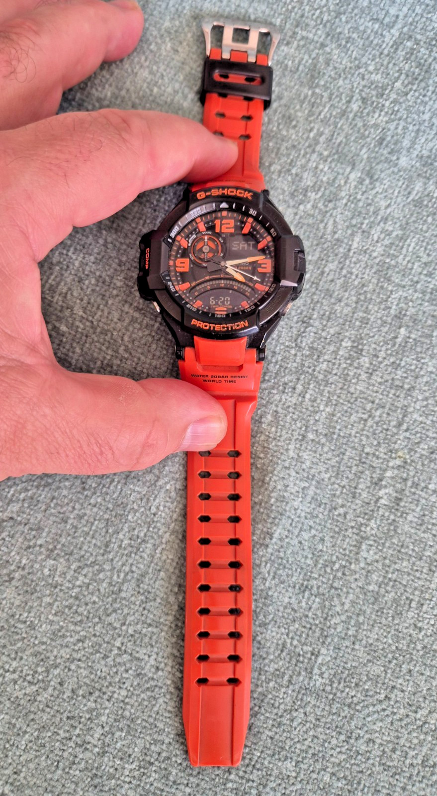 Casio G-Shock GA-1000-4A – Gravitymaster – Orange – Compass – Thermometer