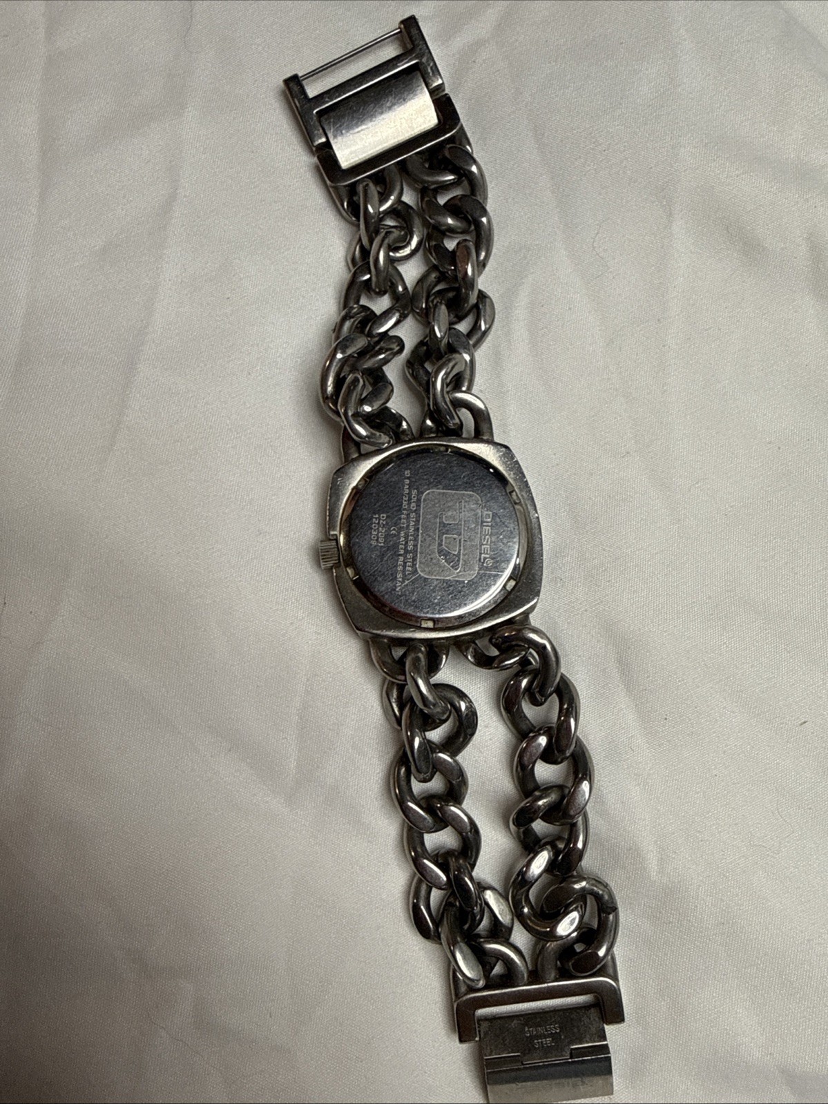Vintage Diesel DZ-2091 Dual Chain Quartz Watch Japan 10 Bar Lug To Lug 7”