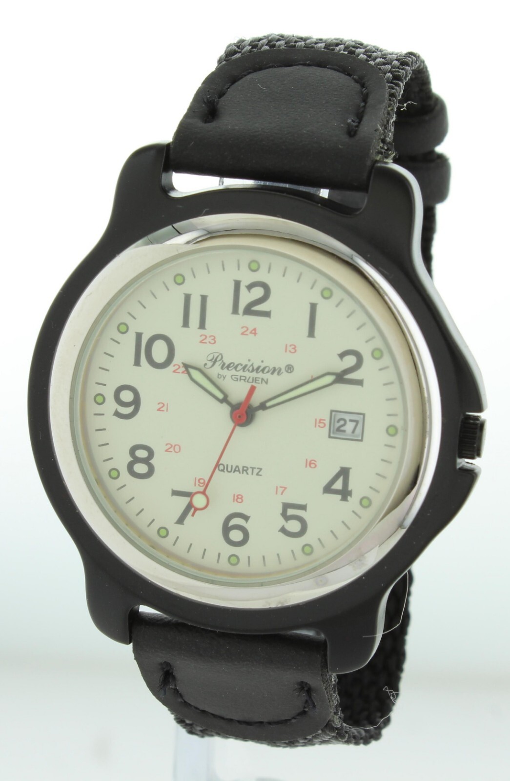 New Old Stock Gruen Precision Men’s Quartz Watch With date black band GP409
