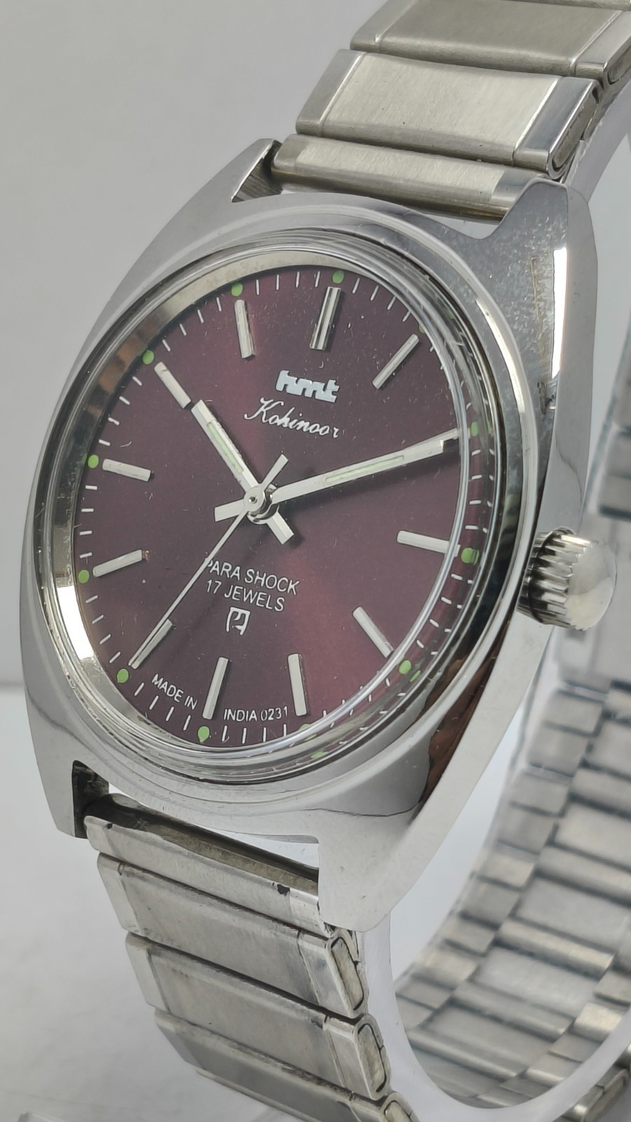 HMT Kohinooor 17J Hand Winding Wrist Watch For Men’s In Working Condition