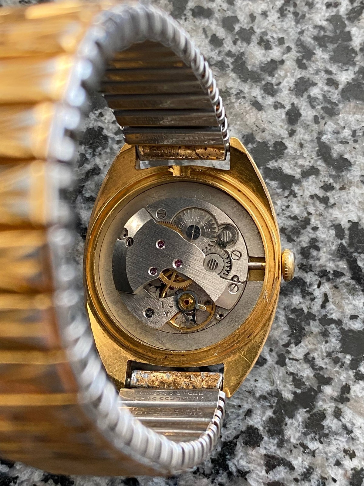 Vintage Zaria zarja Watch Original Soviet mechanical Wristwach Gold Platet Au-10
