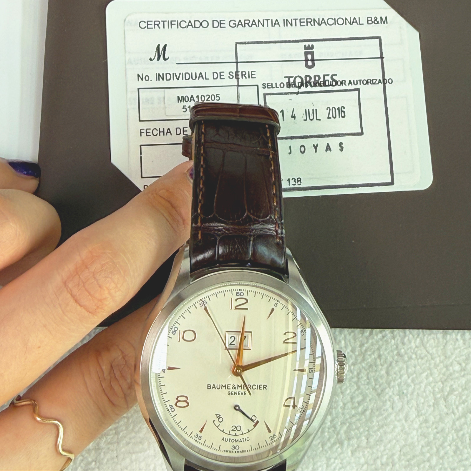 Baume & Mercier Clifton Big Date Power Reserve M0A10205 – Full Set Box & Papers