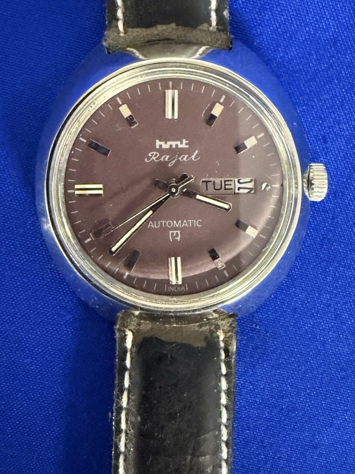HMT RAJAT 21 JEWELS AUTOMATIC RARE DIAL 650193 INDIA MEN’S WORKING CONDITION