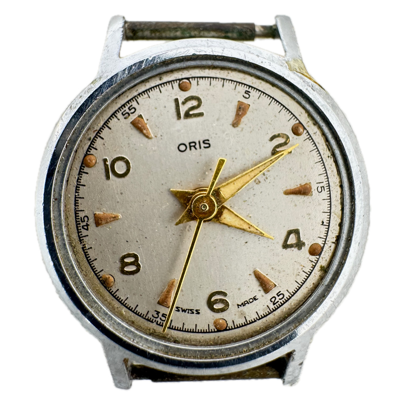 Vintage 24mm Oris 7j Men’s Mechanical Wristwatch 454 Swiss Stainless Steel