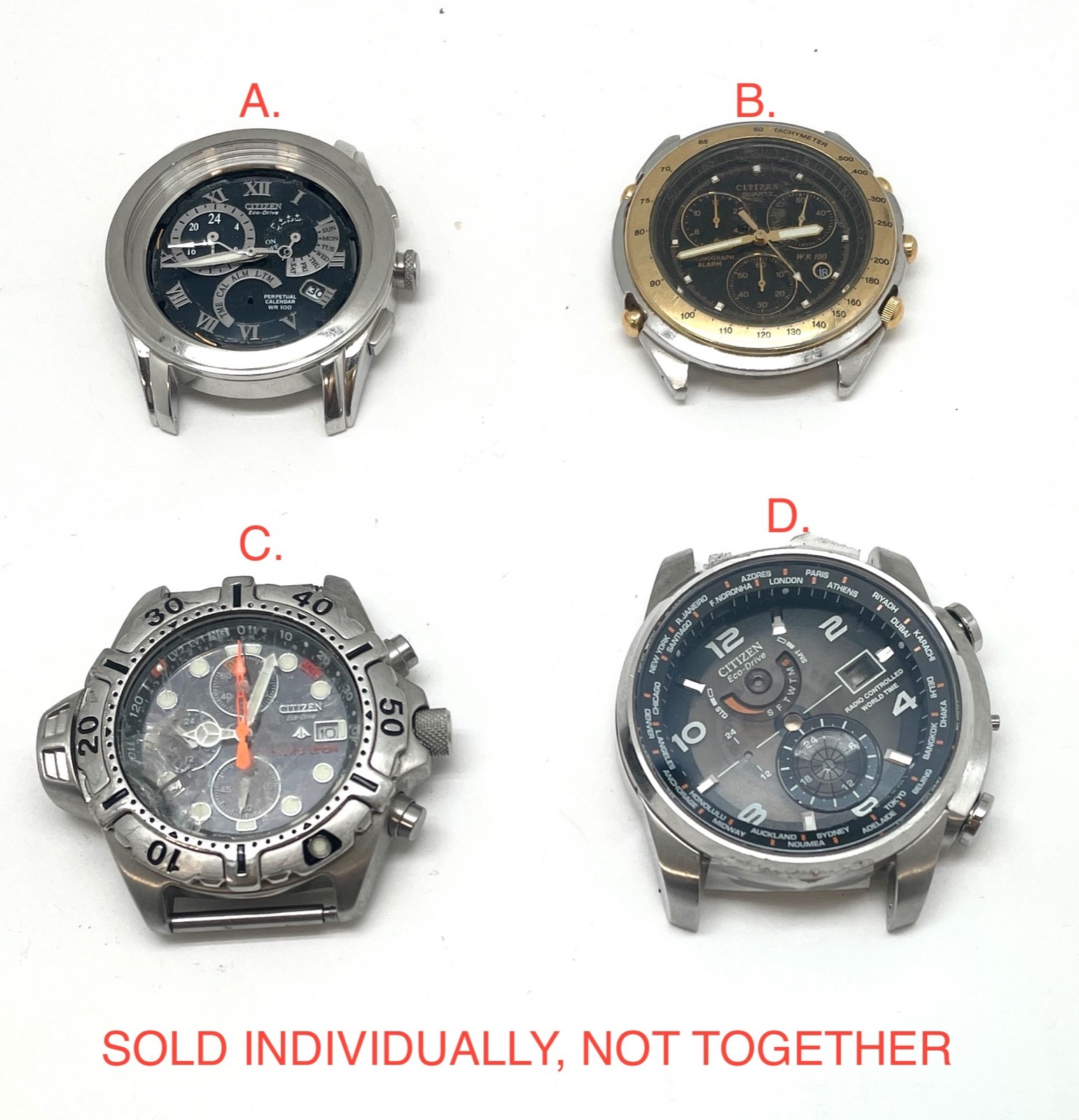 CITIZEN Watches FOR PARTS Various Size/Mvts. UNTESTED Not Likely to Work