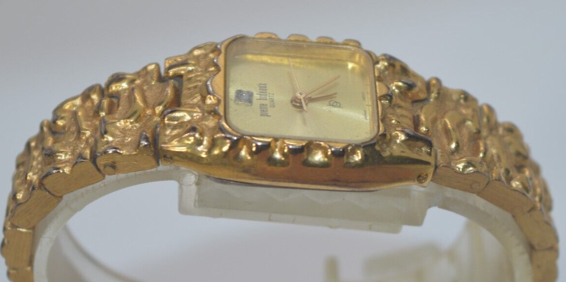 Pierre Bideaux Women Dress/Formal Gold Nugget Watch New battery GUARANTEED