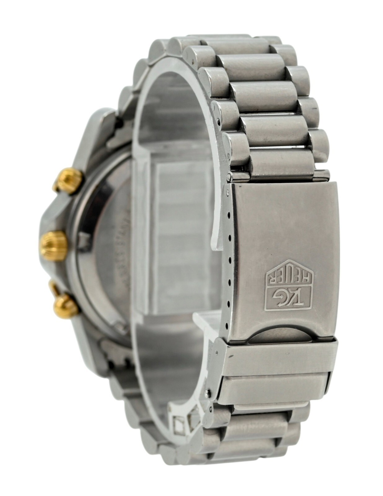 Tag Heuer 38mm Men’s 2000 Series Automatic White Dial Two-Tone Watch 165.806!