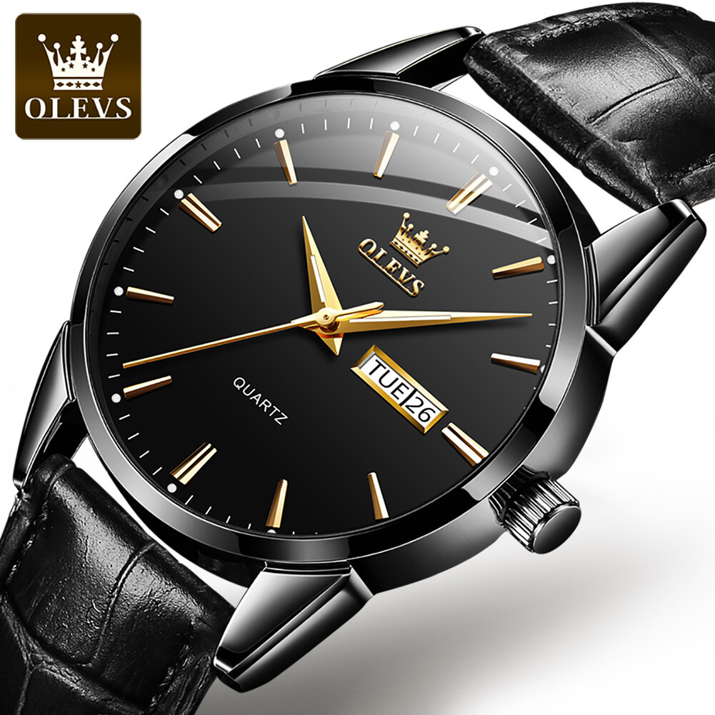 OLEVS New Luxury Men’s Watches Quartz Watch Waterproof Luminous Wristwatches