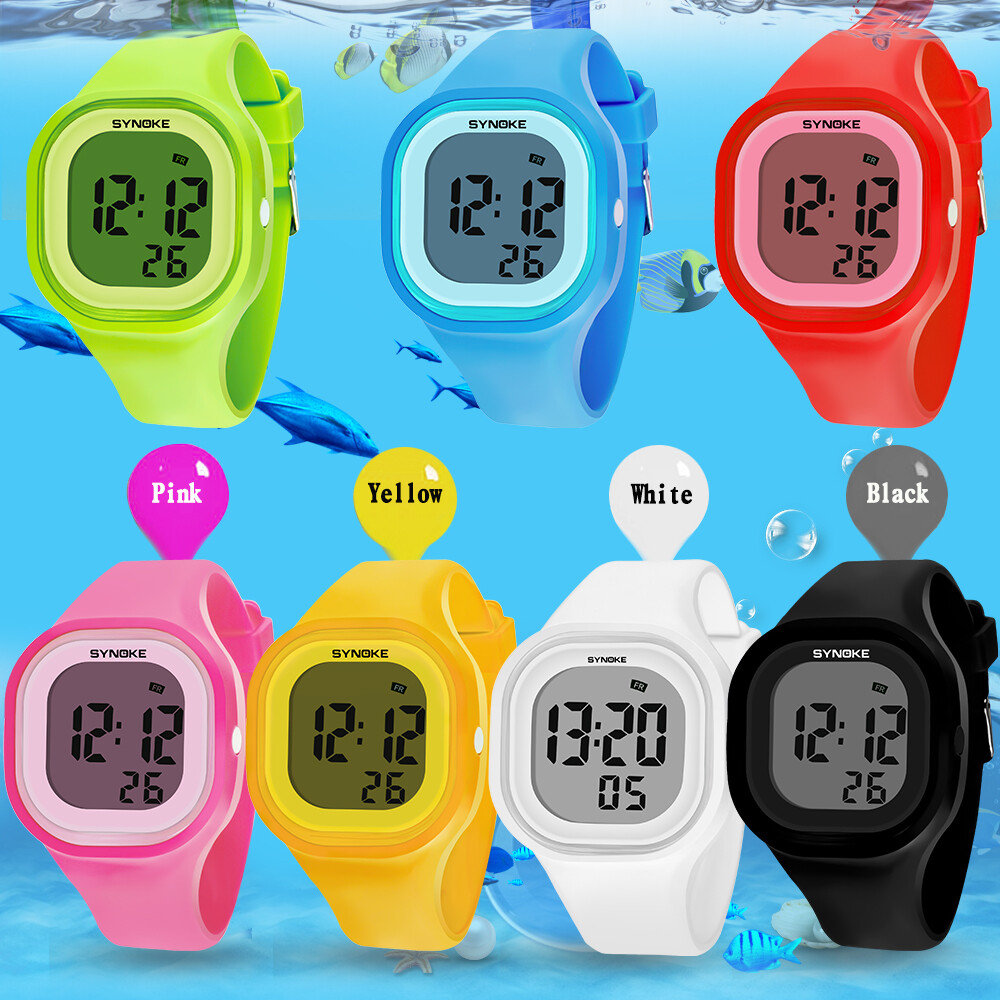 Men Women Digital Sports Watches LED Electron Waterproof Luminous Silicone Watch