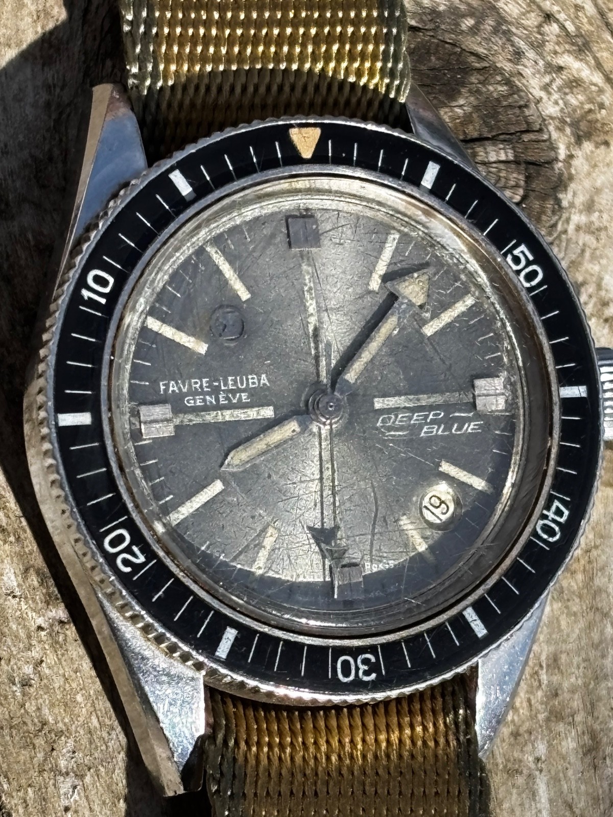 RARE 2ND EXECUTION FAVRE LEUBA DEEP BLUE VINTAGE DIVER