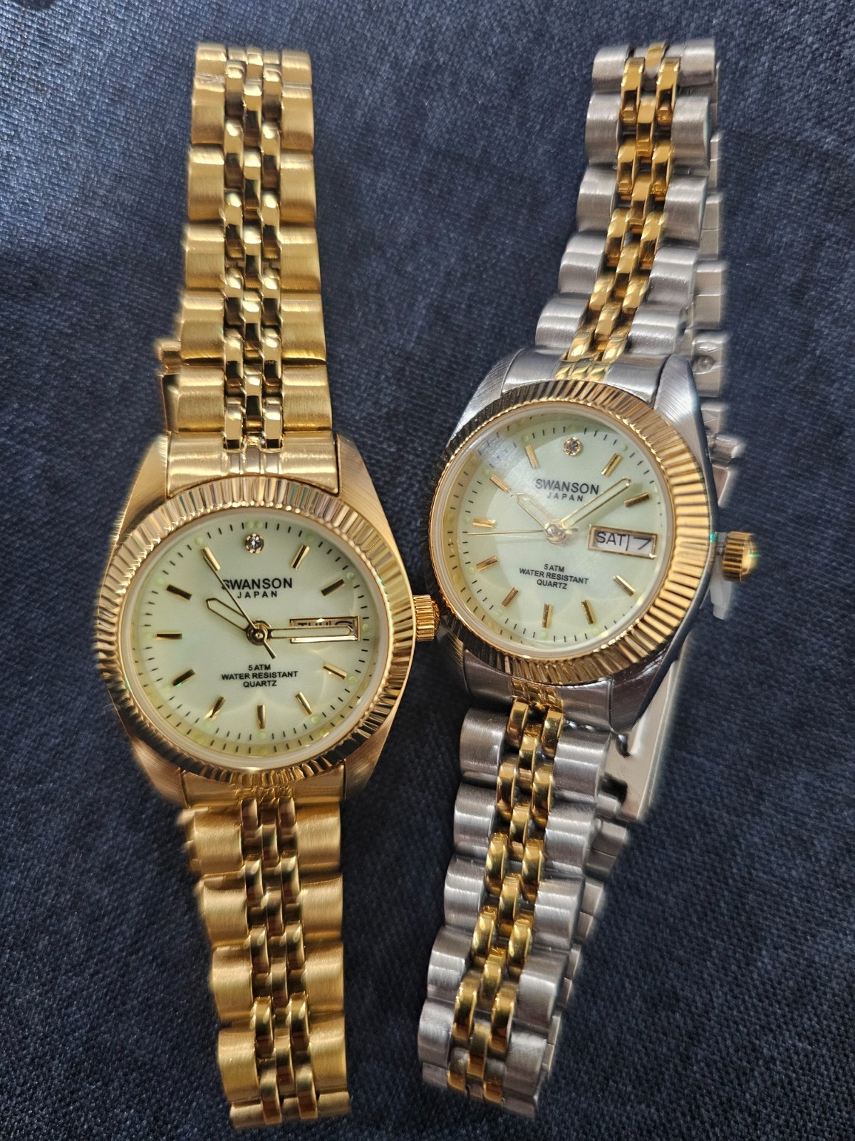 New Women’s Swanson Two-tone or Solid Japan Crystal Water Resistant Miyota Watch