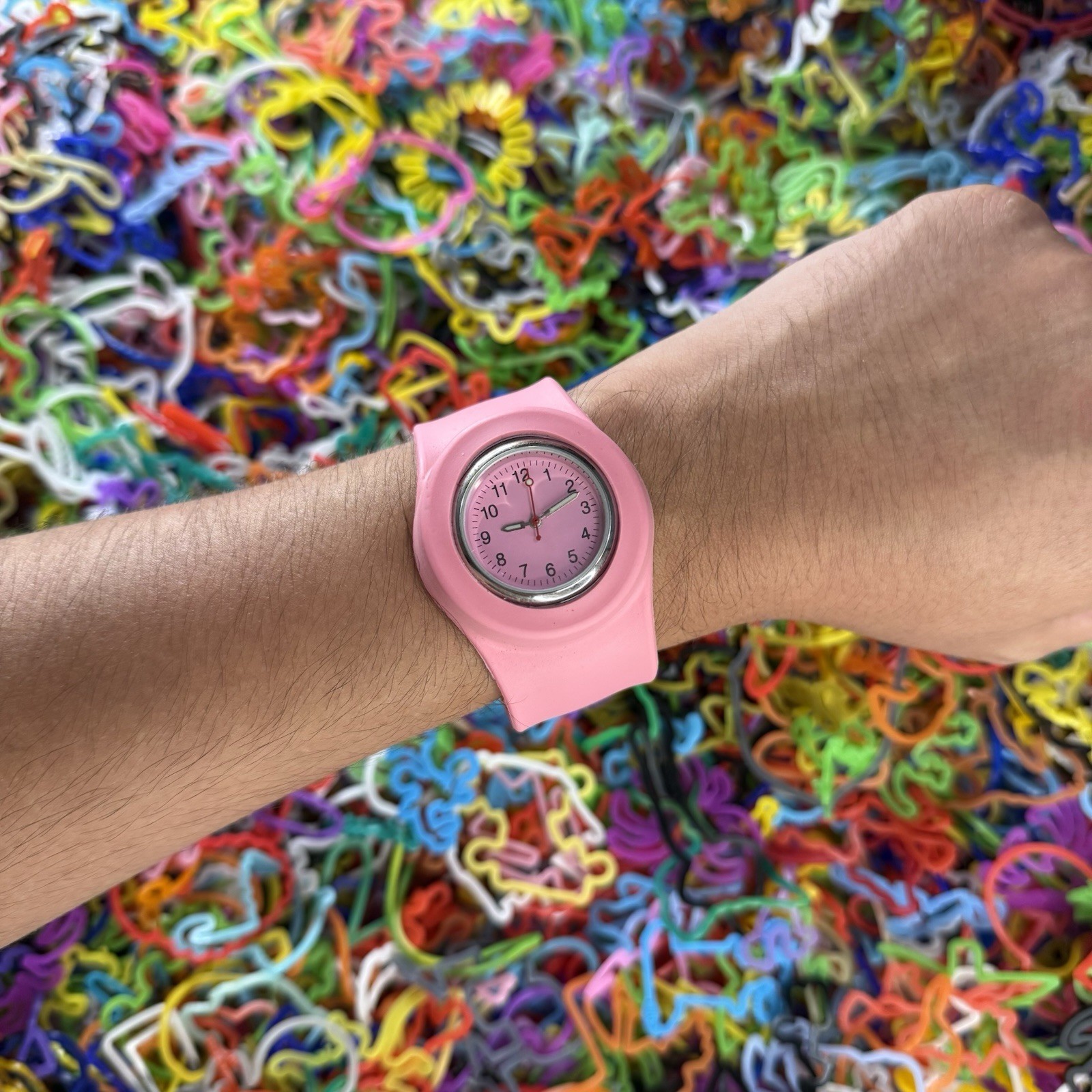Sillybandz Slap Watch Silly Slapz Y2K Pink Adult Size *Needs New Battery* NEW