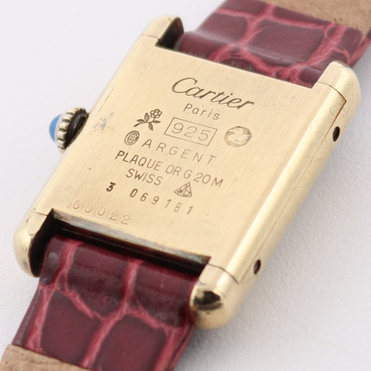 Vintage 20mm Cartier 60022 Must De Cartier Tank 17J Ladies Mechanical Wristwatch