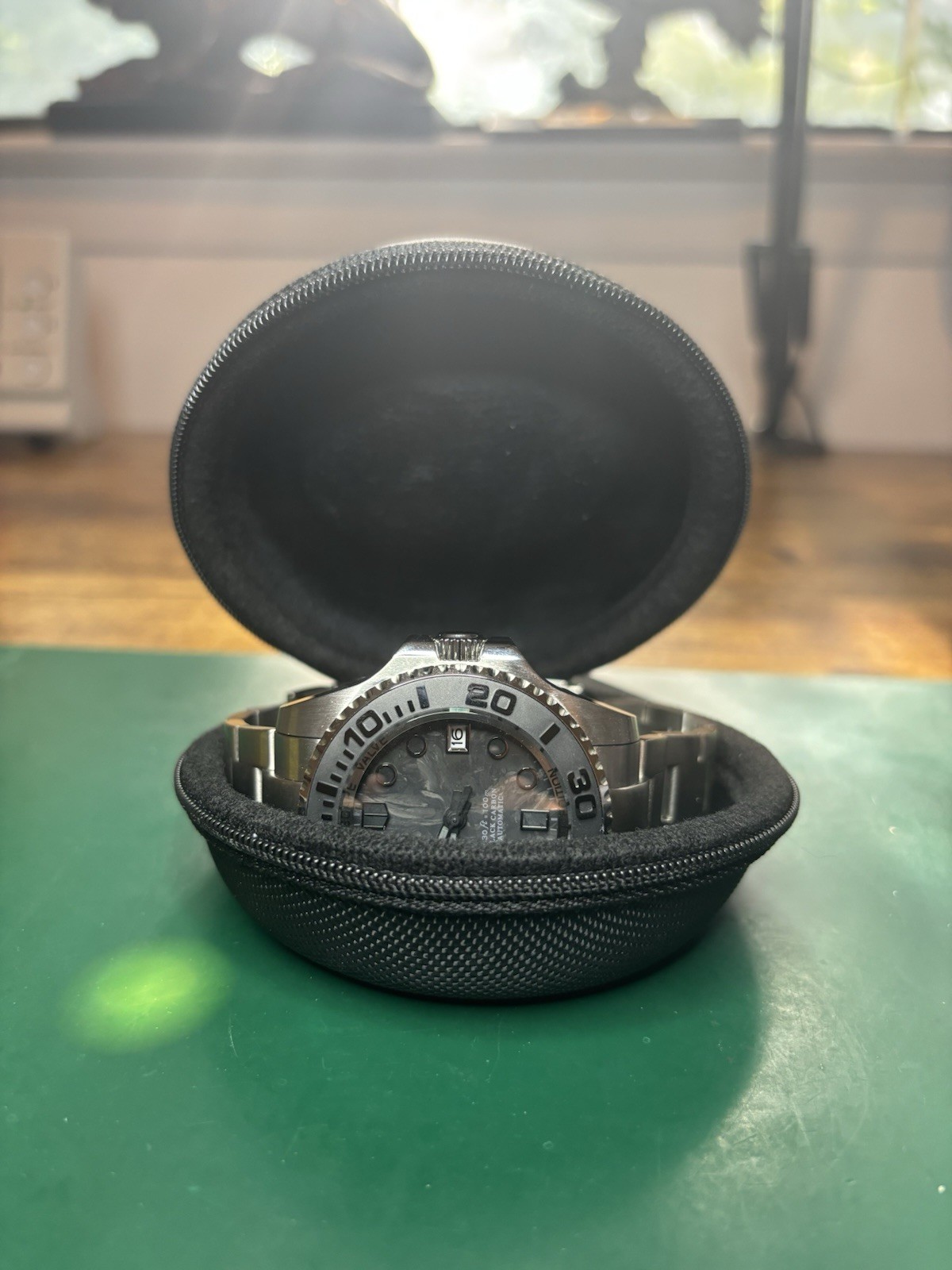 Custom Built NH35 Automatic Diver Watch 43mm Deepsea-Inspired Black Carbon