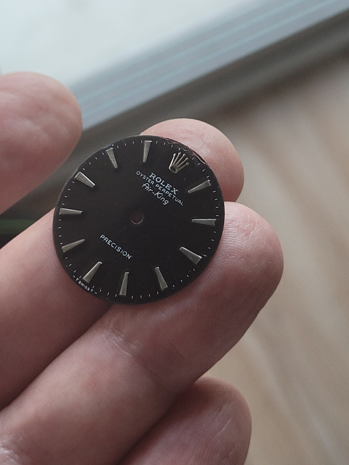 Rolex AirKing 5500 black dial with Arrow hour markers.”refinished”