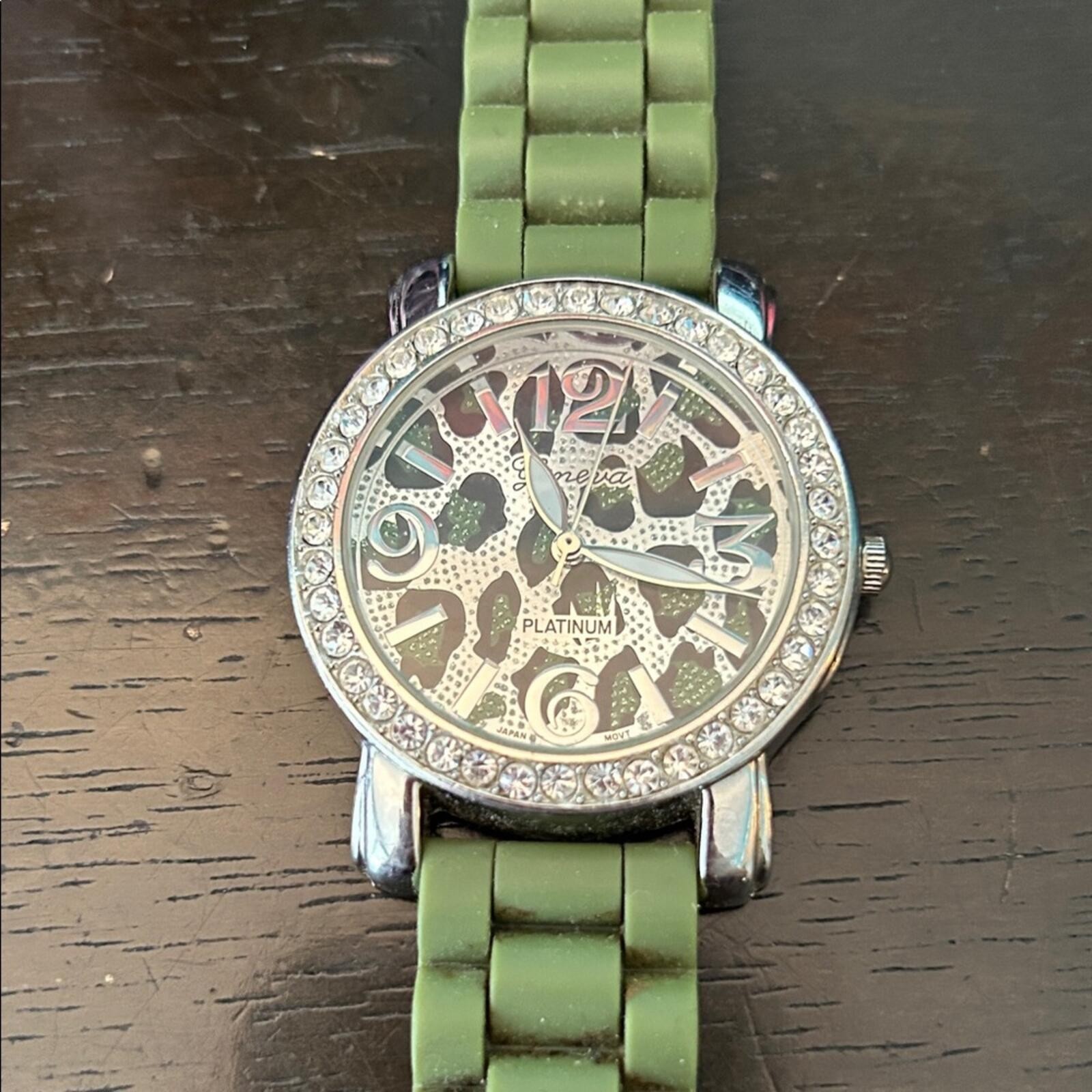 Geneva Green and Silver Women’s Watch