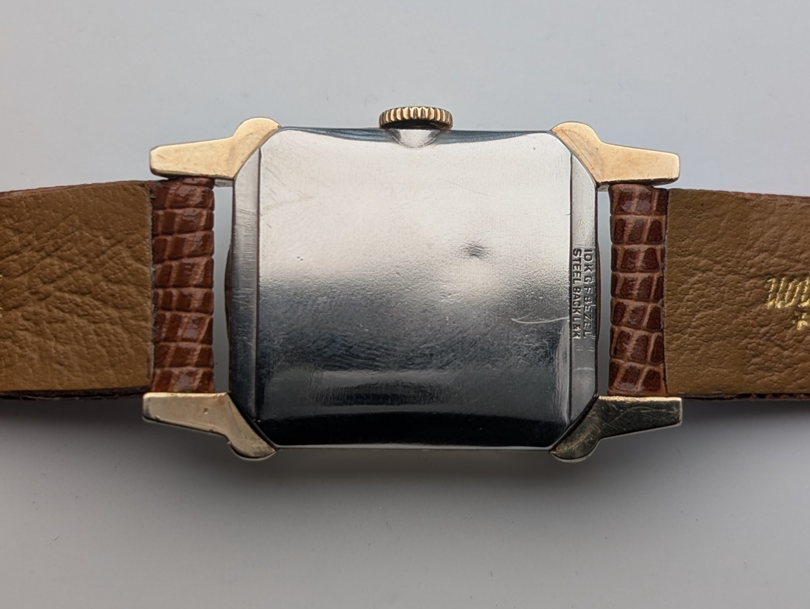 Vintage Wittnauer Revue 73 10K Gold Plated Art Deco Watch, 1950s, Running Well