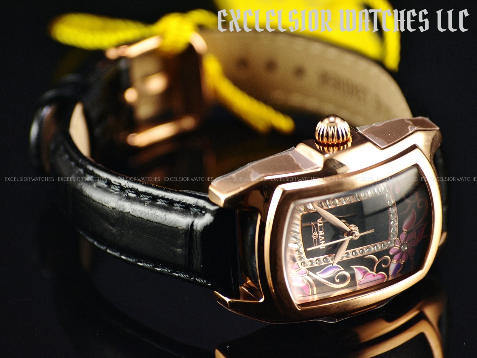 Invicta Women’s Lupah Rose Gold Dial 29mm Special Edition Floral Watch 23221
