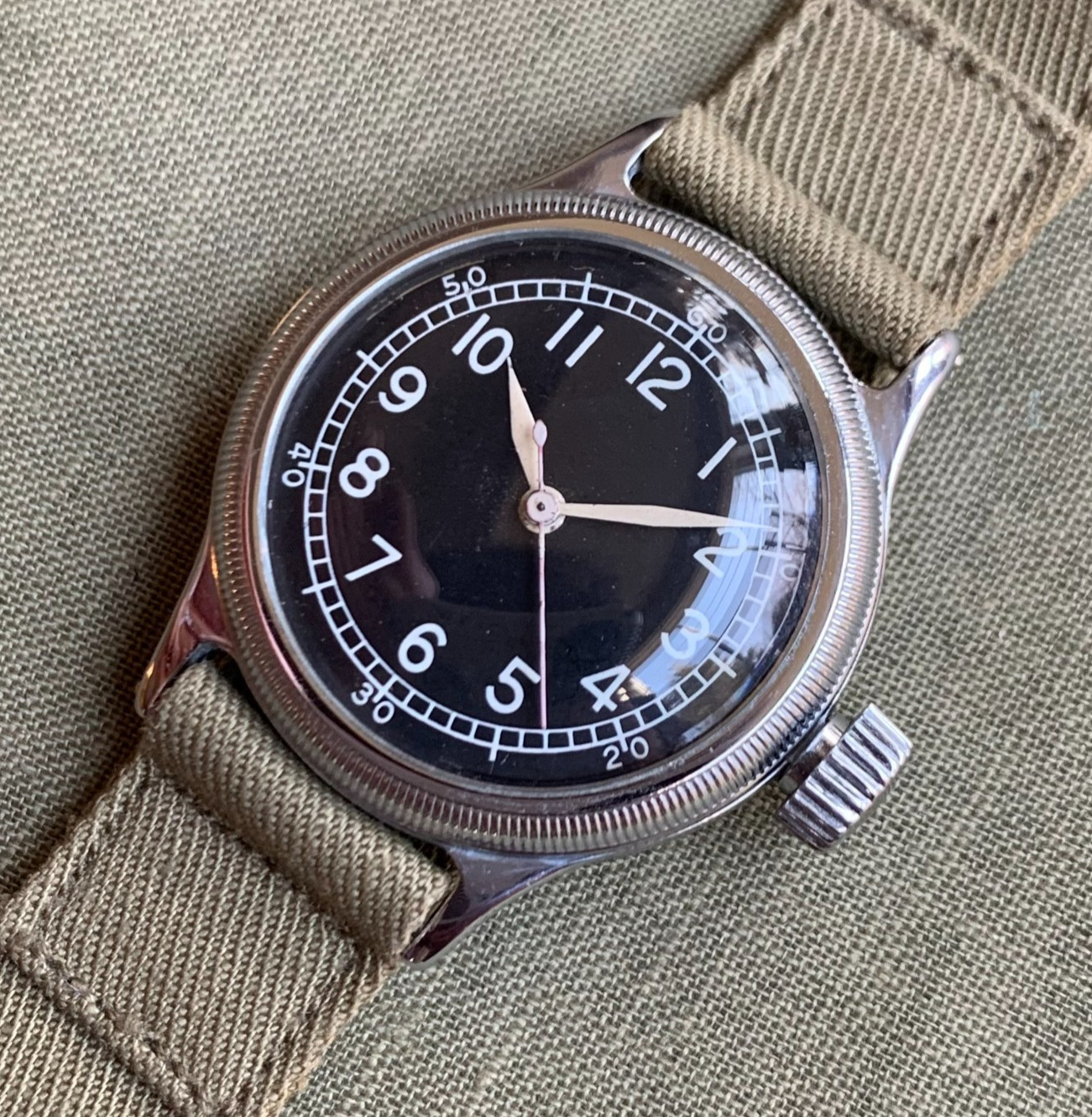 1943 Bulova A-11 U.S. Military WWII 10AK Hack US Military Wristwatch – Mint