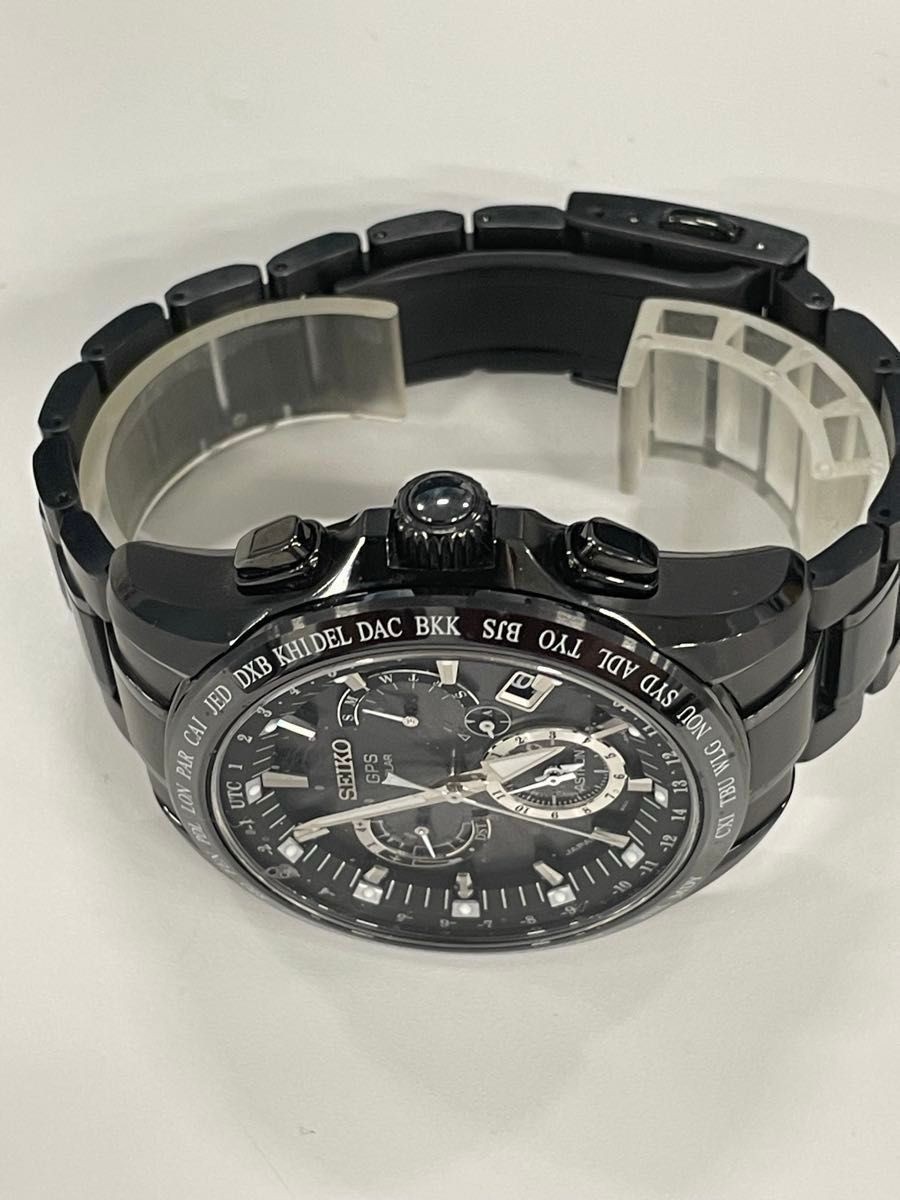 Seiko Astron SBXB049 GPS Solar Titanium Watch Used