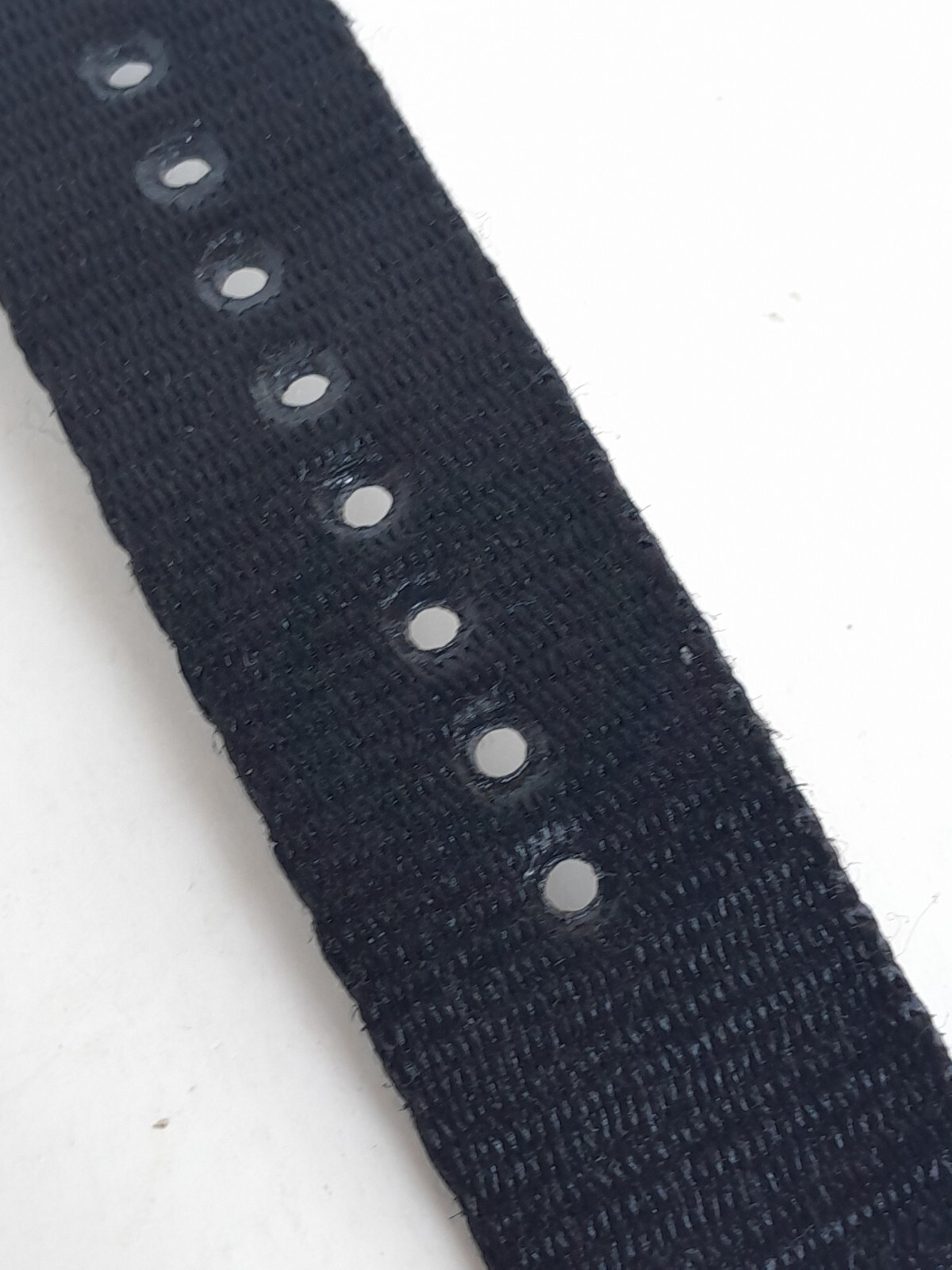 Eddie Bauer Mens Watch – Chunky Black & White Blue – Nylon Wristband 10ATM/100m