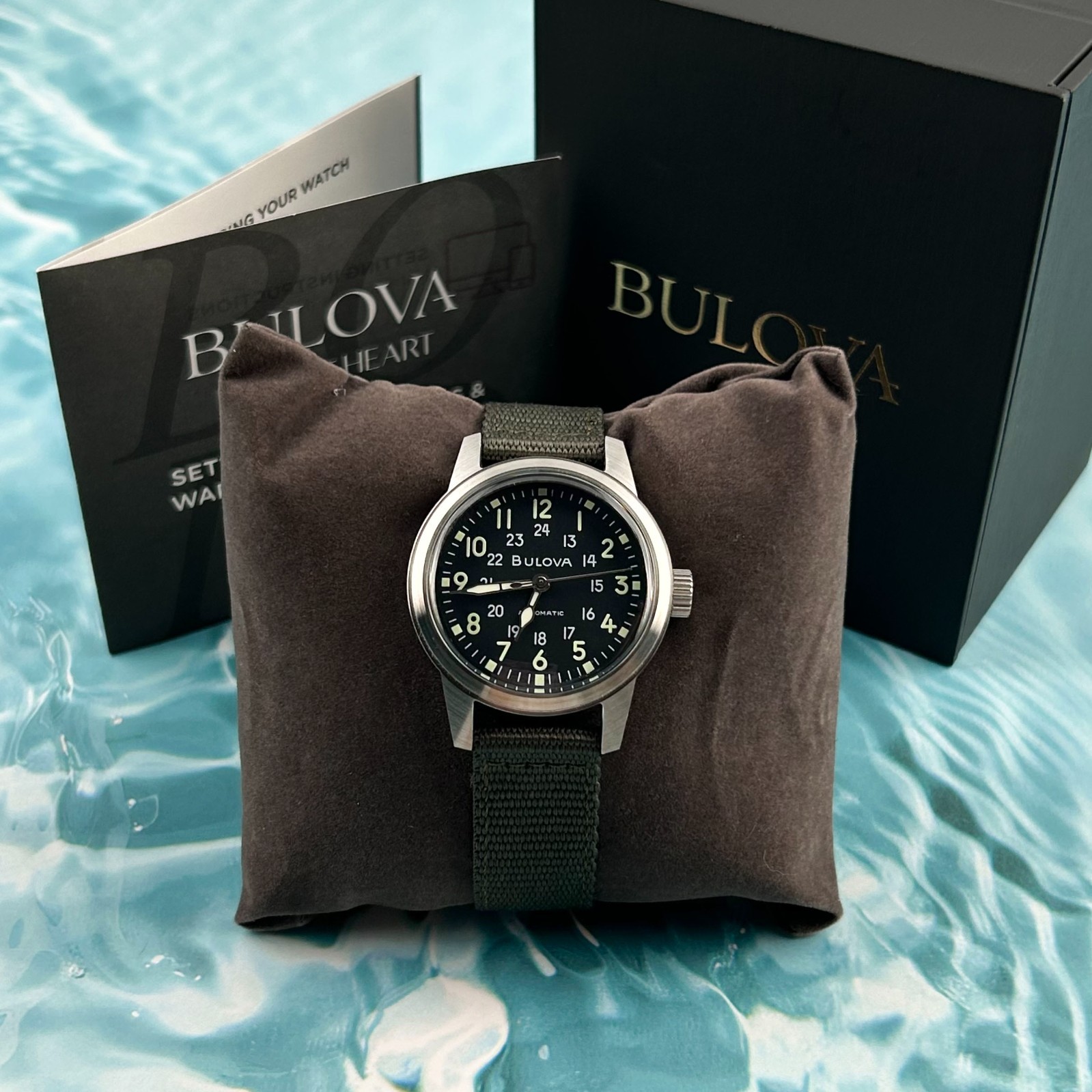 Bulova Men’s 96A259 Military VWI Special Edition Hack Black Automatic Watch 38MM