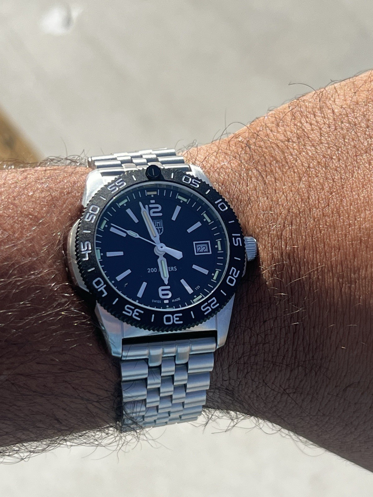 Luminox Pacific Diver Ripple 39mm Stailess Steel Bracelet Ref. XS.3122M.1