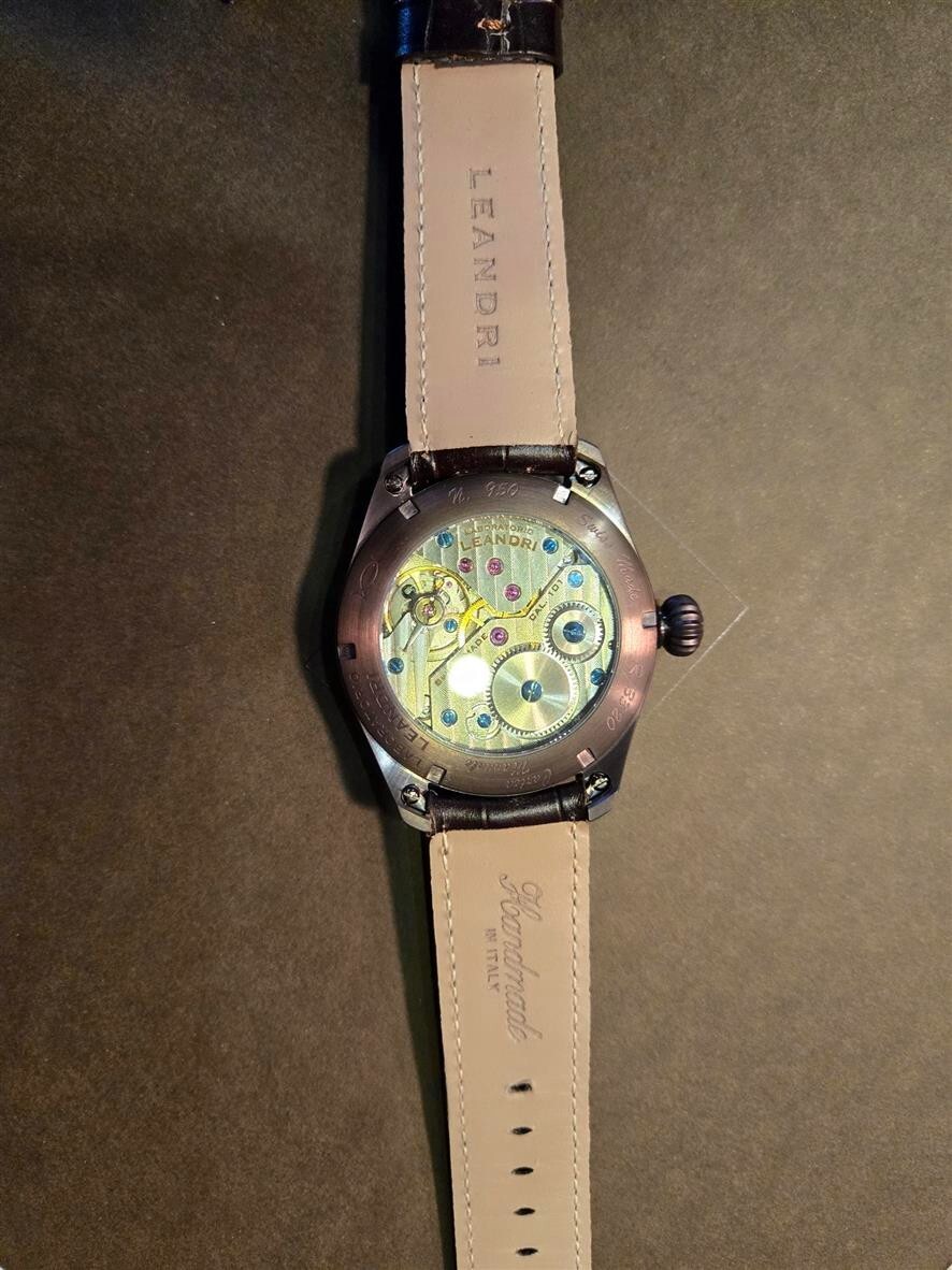 LEANDRI Swiss Made Italian No Radiation Military Mens Watch with Panerai Strap