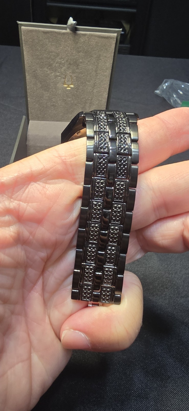 Men’s Bulova Octava Black 300 Crystallized Watch 98C134