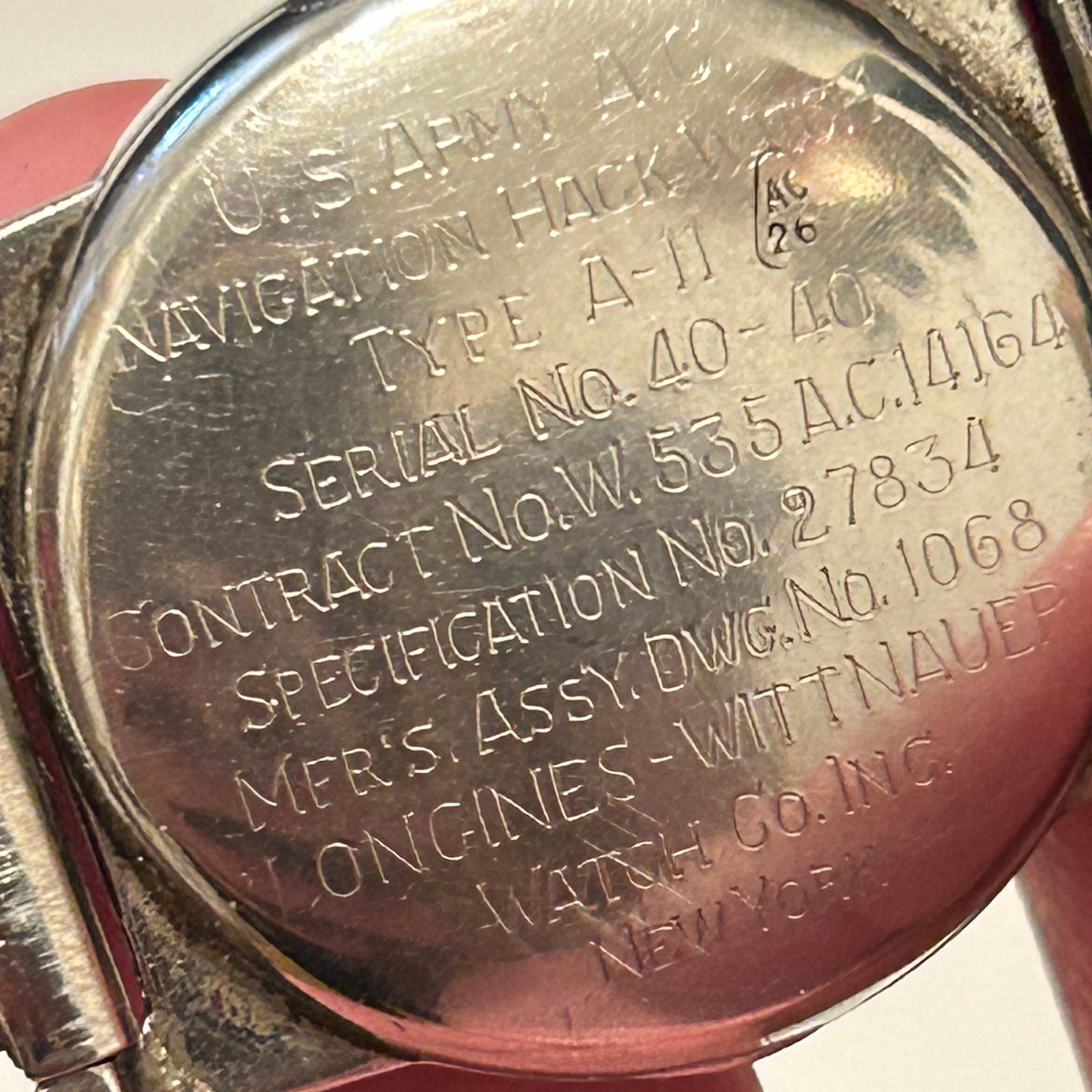 Vtg WWII 1940’s Longines Wittnauer Hack Navigation A-11 Weems Automatic Watch