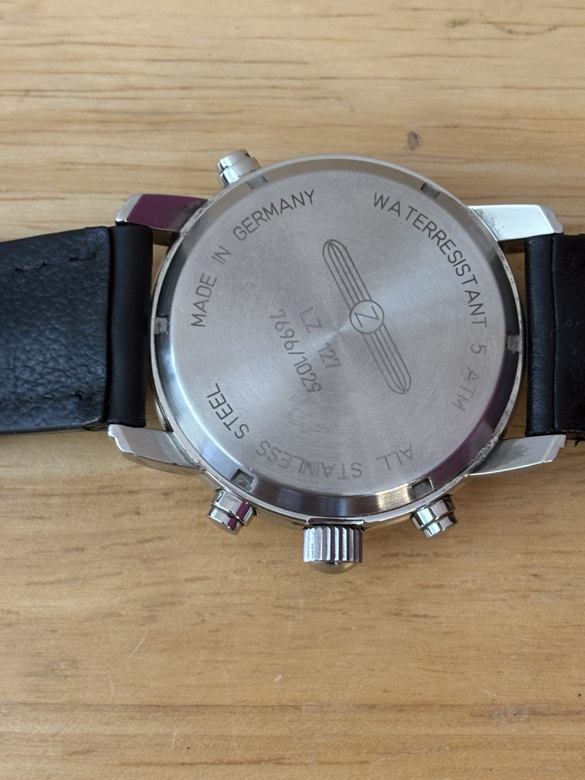 Zeppelin LZ127 Chronograph Alarm Watch White Dial – Polished Made In Germany