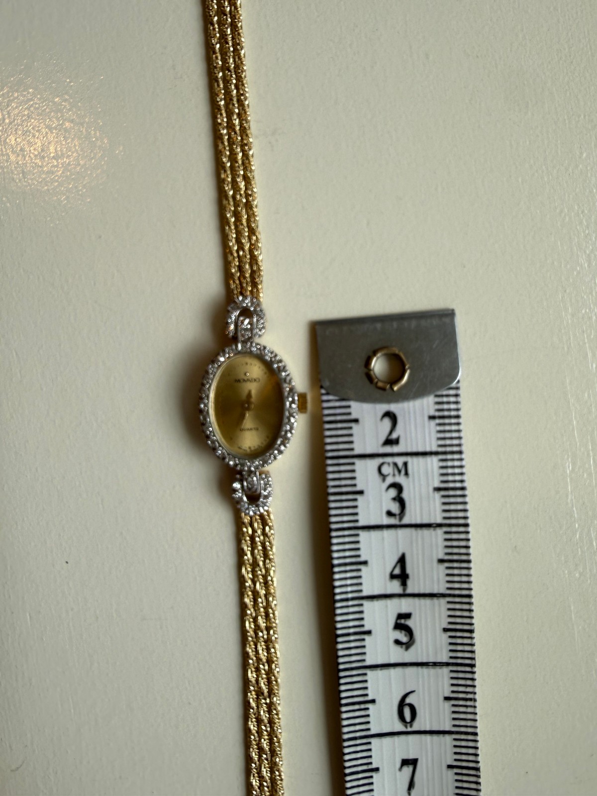 Vintage Movado 14K Gold & Diamond Swiss Quartz Ladies Bracelet Watch | Serviced