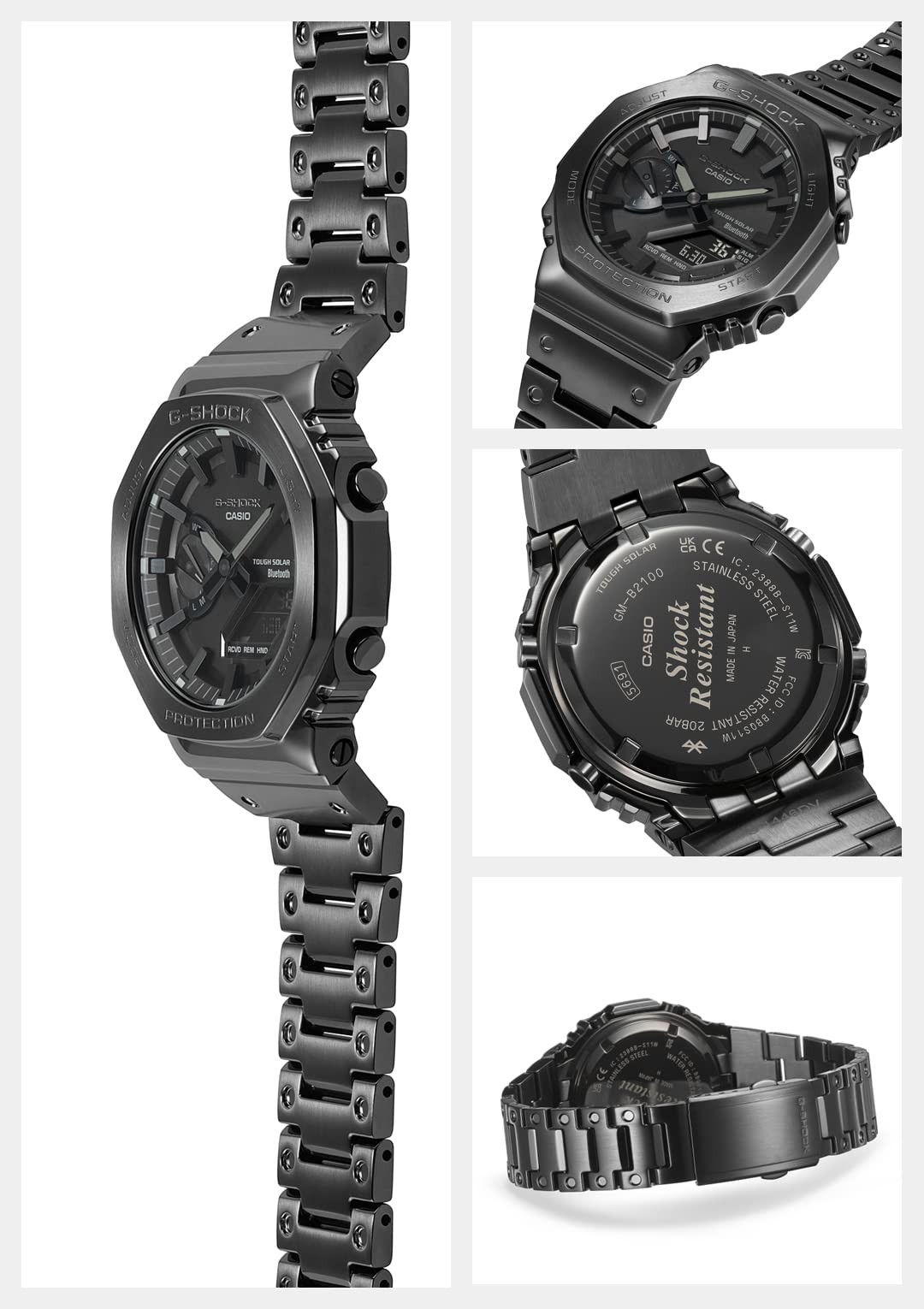 Casio G-Shock Analog-Digital Black Watch GMB2100BD-1A New with Box & Papers