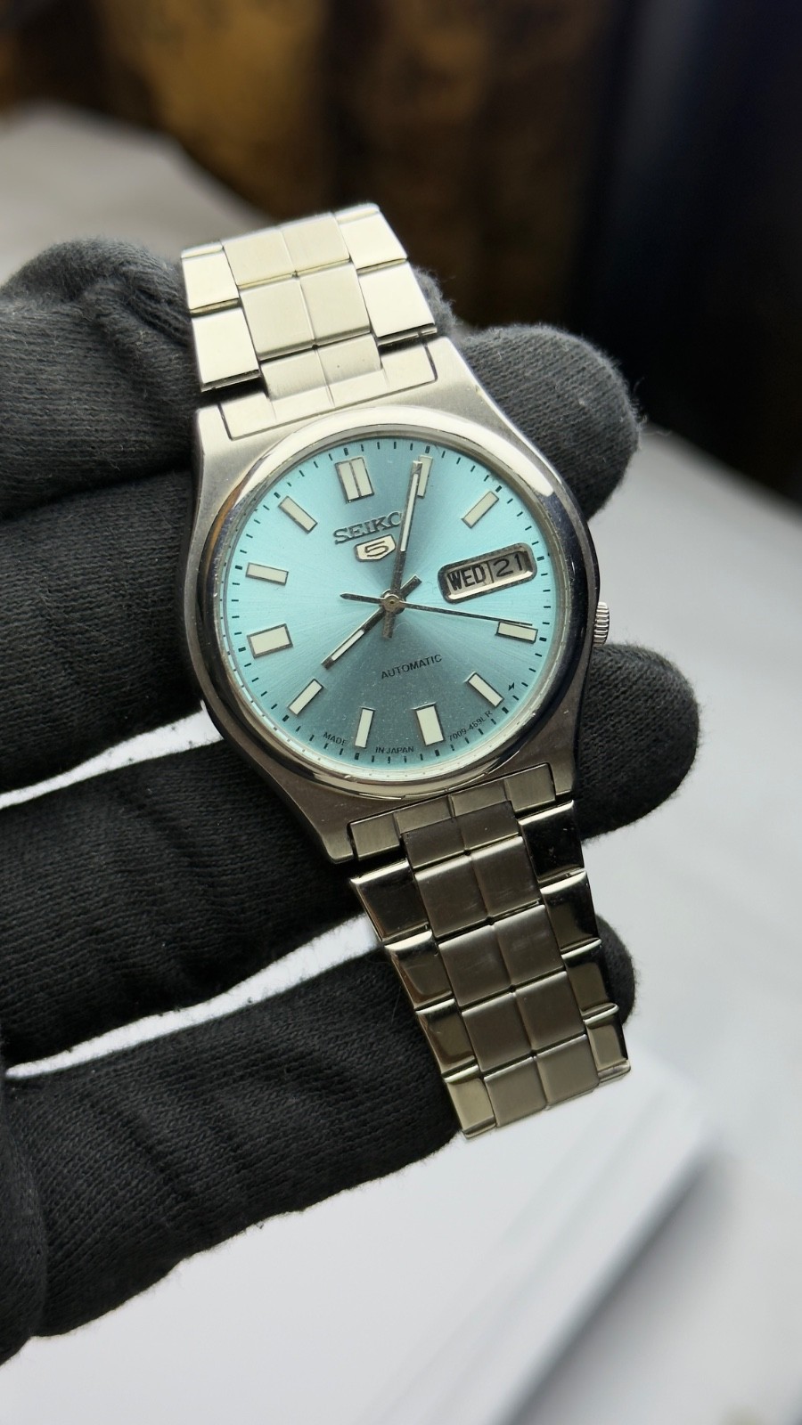 Lot of 4 Vintage Seiko 5 Automatic Day-Date Men’s Japanese Watche 7009