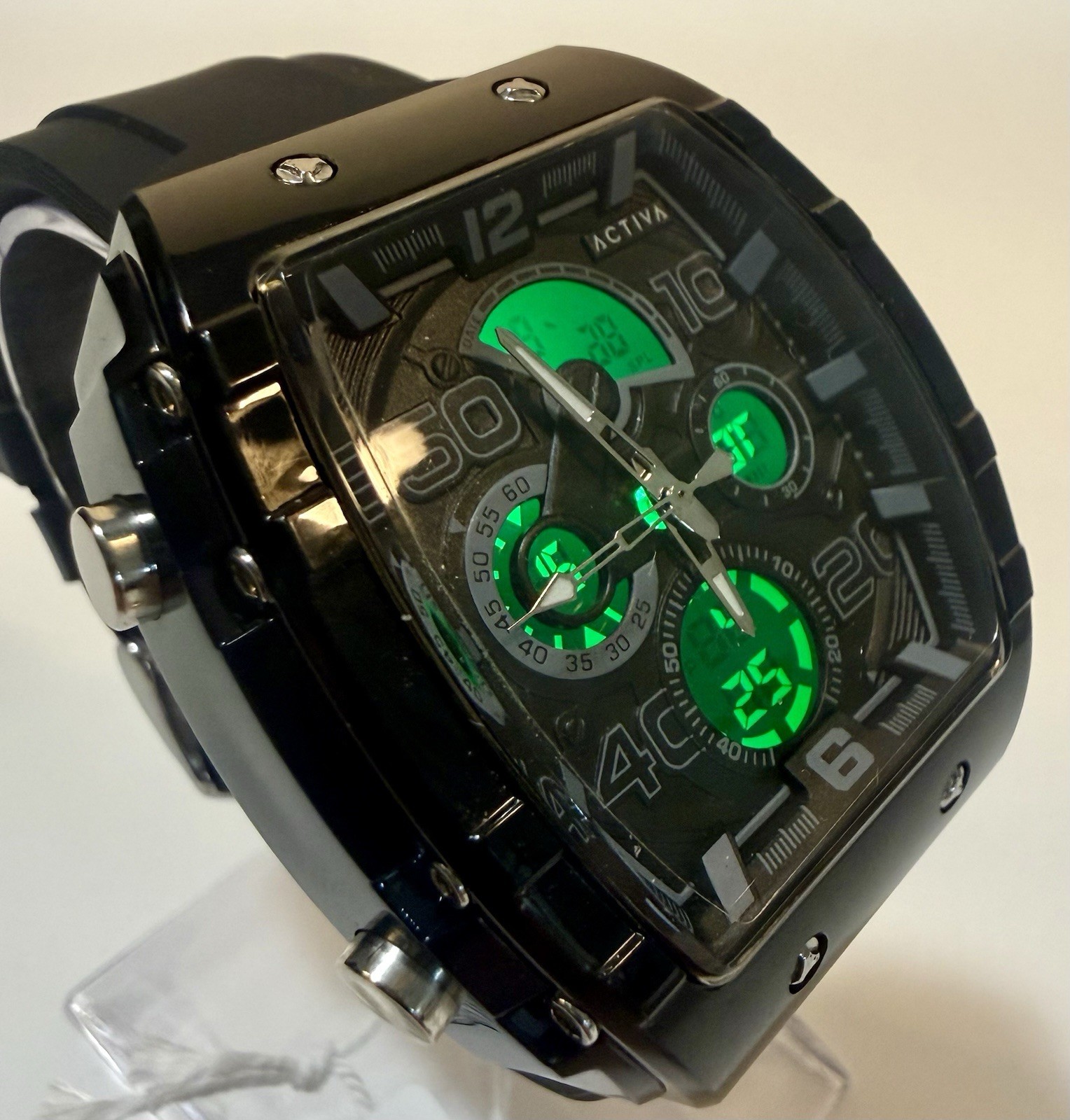 ACTIVA BY INVICTA DIGITAL ESSENTIALS BLACK MEN 45MM CHRONO ALARM ACW8109-001