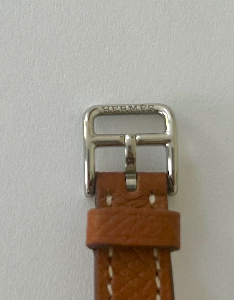 Hermès Heure H Quartz Watch White Dial Box Papers, Ref HH1201