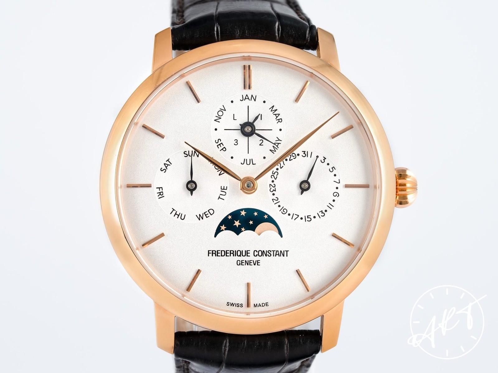*Rare* Frederique Constant Manufacture Slimline Perpetual Calendar Watch w/ B&P