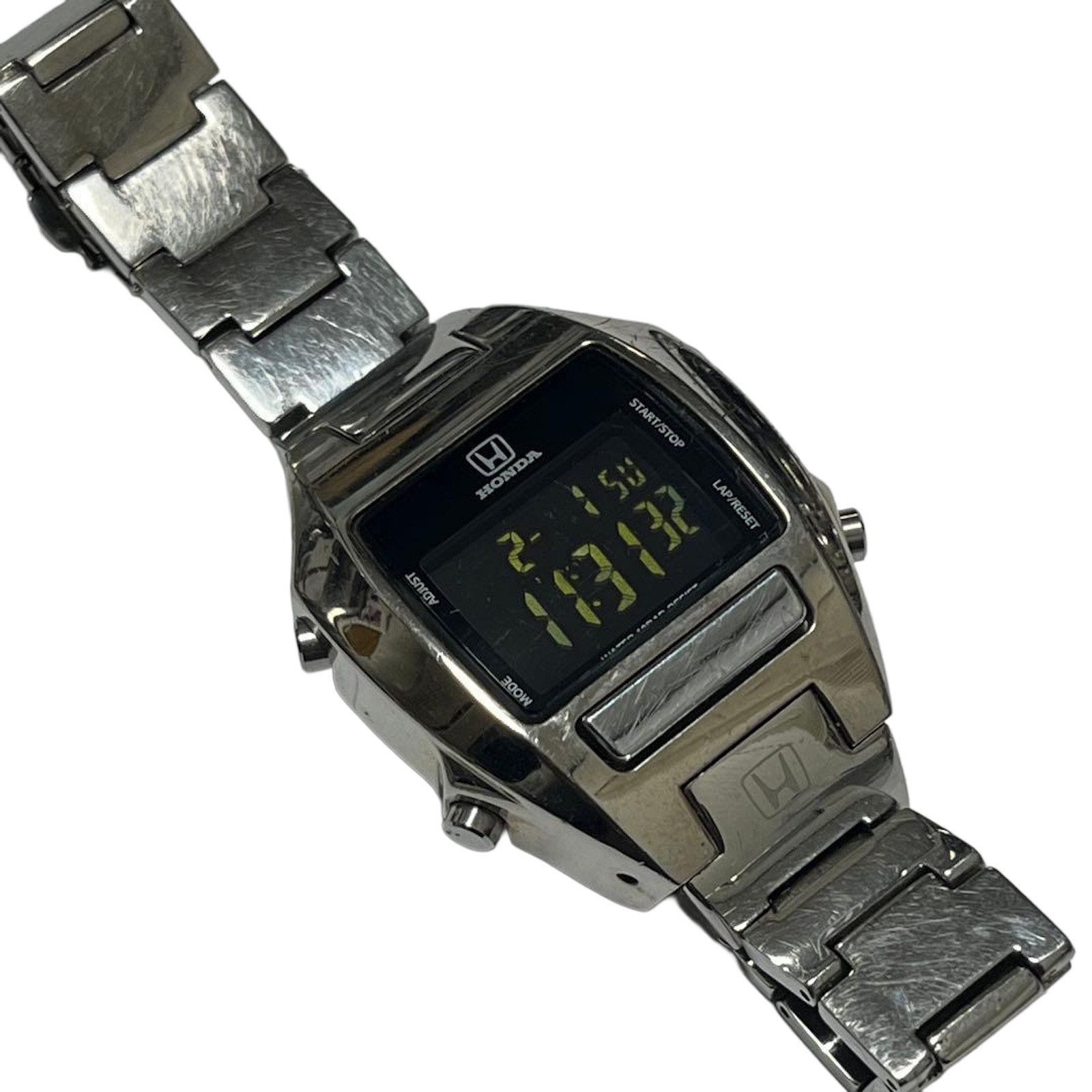 HONDA Digital Quartz Watch Silver W620-4450 NEW BATTERY Vintage Working