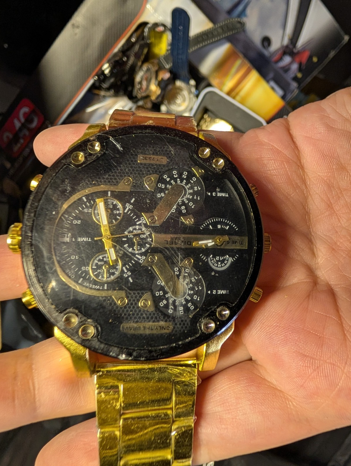 Diesel Mr. Daddy Quartz Chronograph Date Multi-Time Zone 57mm 50m Watch