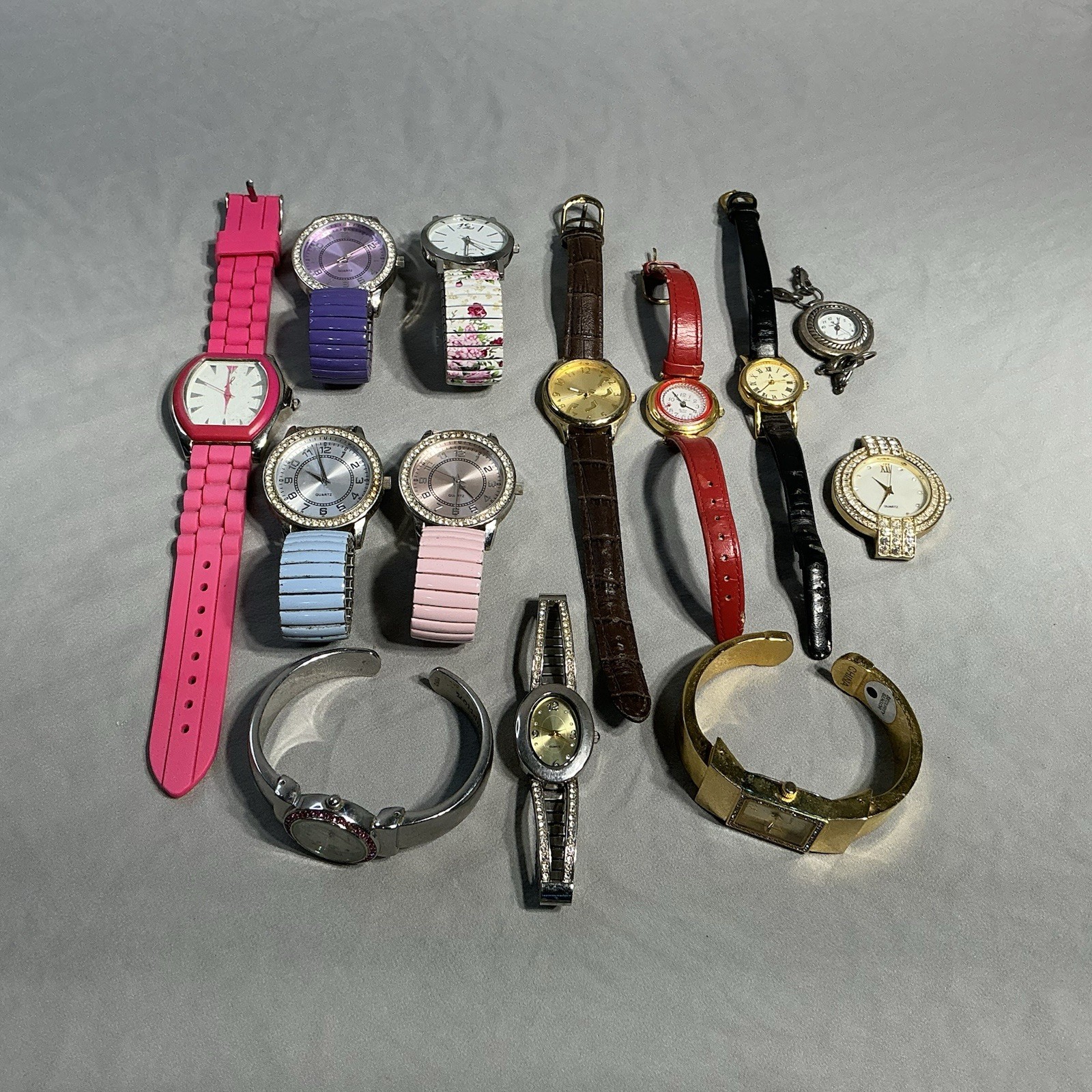 Lot Of 13 Wrist Watches Avon And Other Brands Unknown Parts/Repair