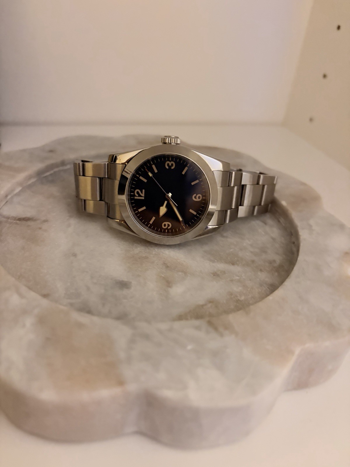 Tandorio 36mm Explorer Style Sapphire Automatic Men Watch NH35 Glide Clasp