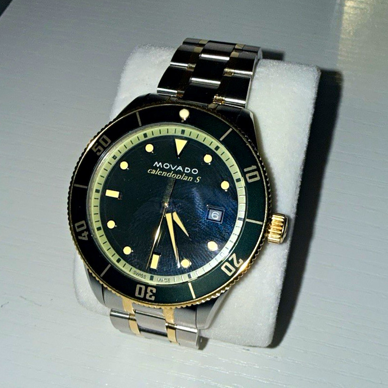 Movado Calendoplan S Men’s Automatic Black Dial Two-Tone Bracelet
