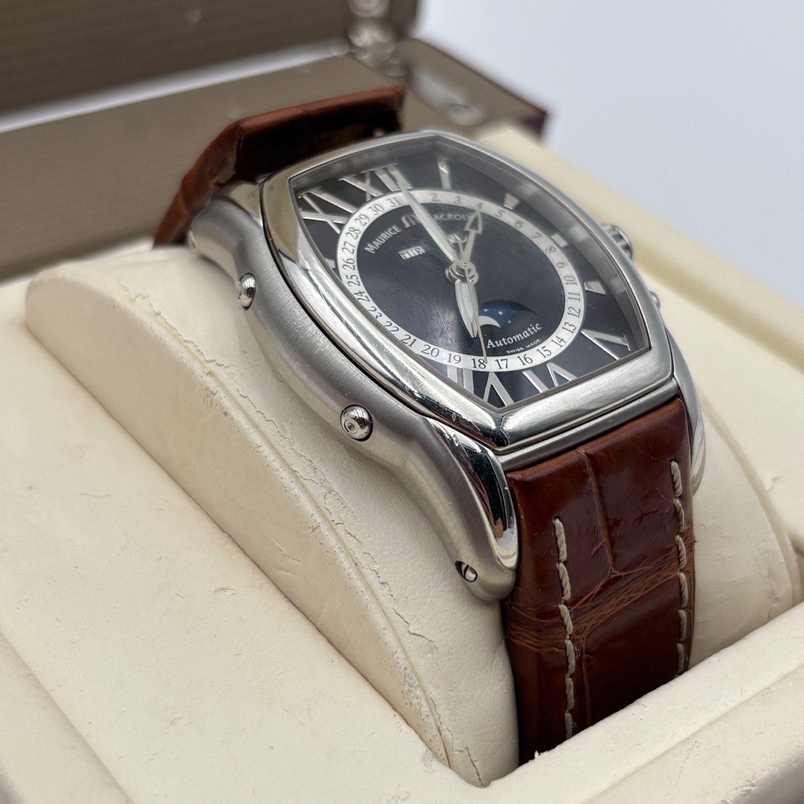 Maurice Lacroix Masterpiece Phase de Lune – MP6439 – Brown Band – Good Condition