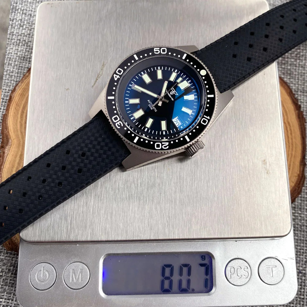 Tandorio 41mm Titanium Diving 62MAS Watch Black/Grey/Blue Dial NH35A PT5000 Move