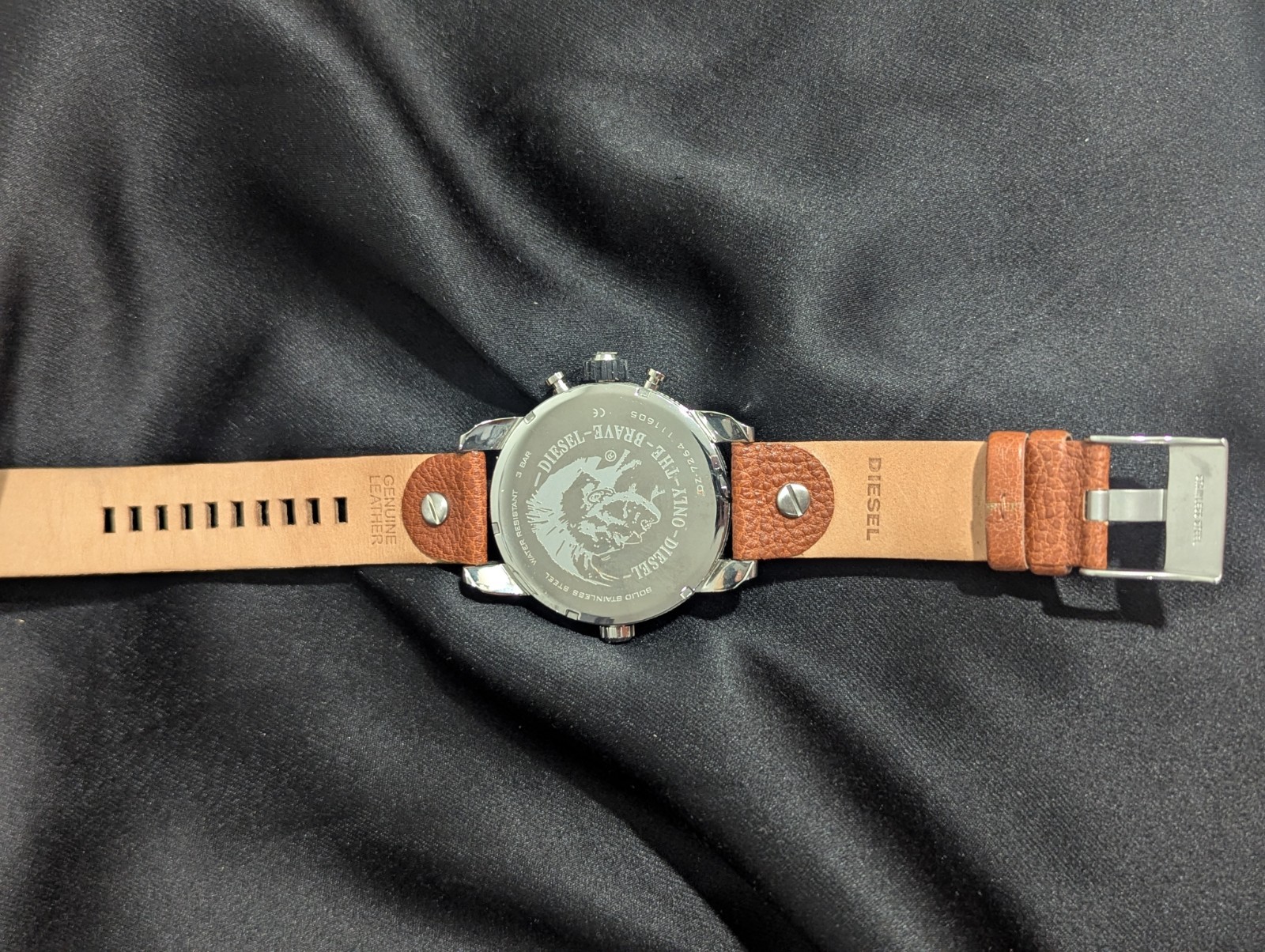 Diesel Only The Brave Men’s Quartz Chronograph Date 30m Brown Leather