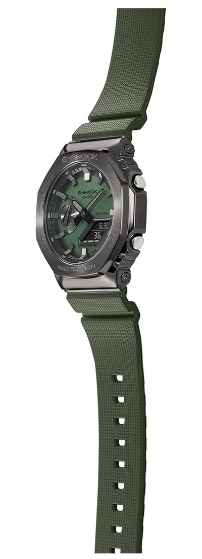 Casio G-Shock Green Dial Green Resin Strap GM-2100B-3AER Watch