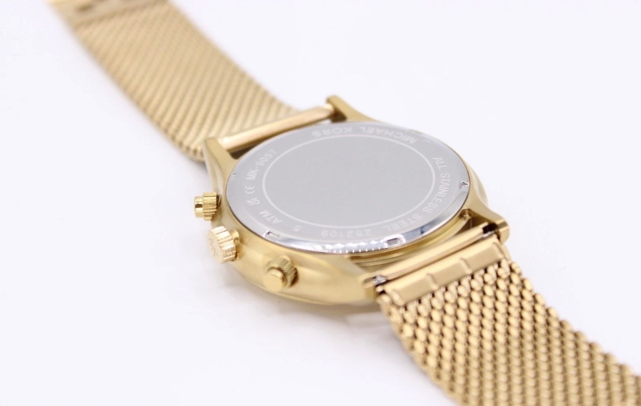 MICHAEL KORS 44MM MK9057 Slim Runway Black Dial Gold-Tone Men’s Watch